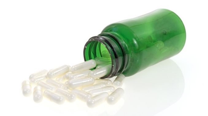 Acidophilus green bottle