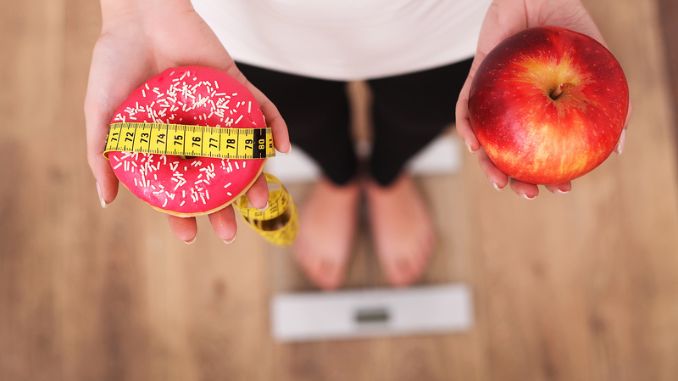 Diet Woman Measuring Body