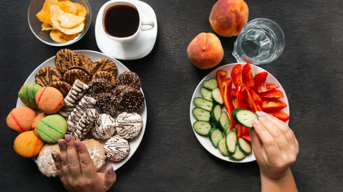 Woman Refuse Eating Junk Food